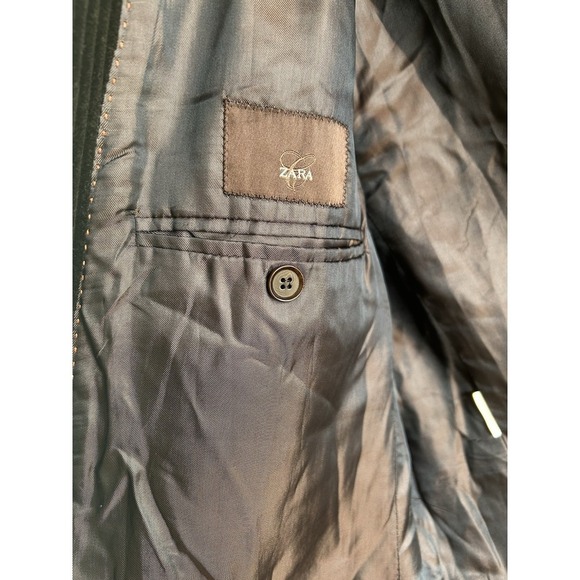 Zara Man|Corduroy|Tobacco Brown|Blazer Jacket Sports Coat |Sz L - Picture 4 of 8